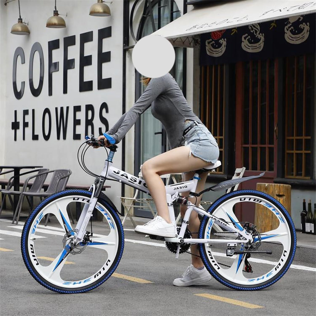 24 Inch 26 Inch Folding Mountain Bike- Adult Student Speed Bike Shock Absorber,