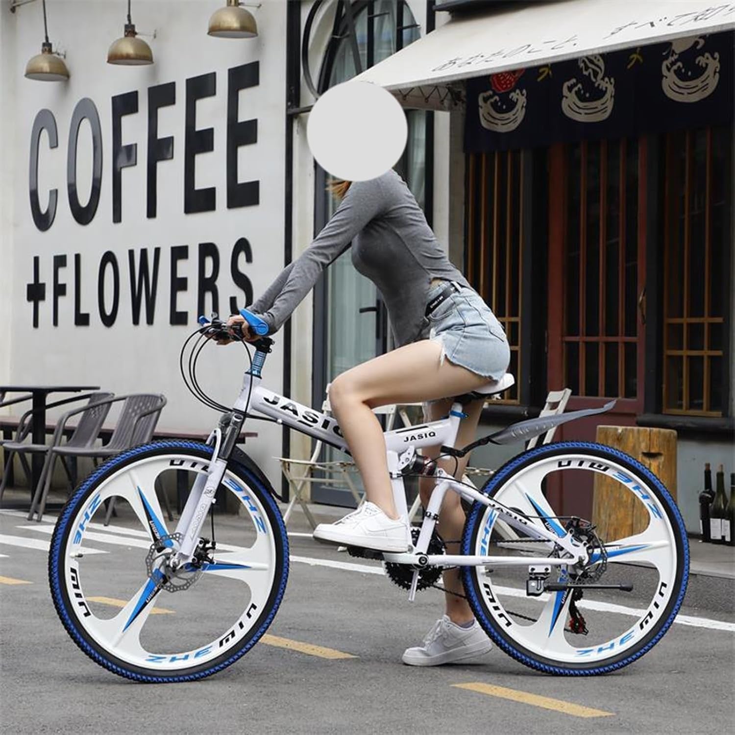 24 Inch 26 Inch Folding Mountain Bike- Adult Student Speed Bike Shock Absorber,