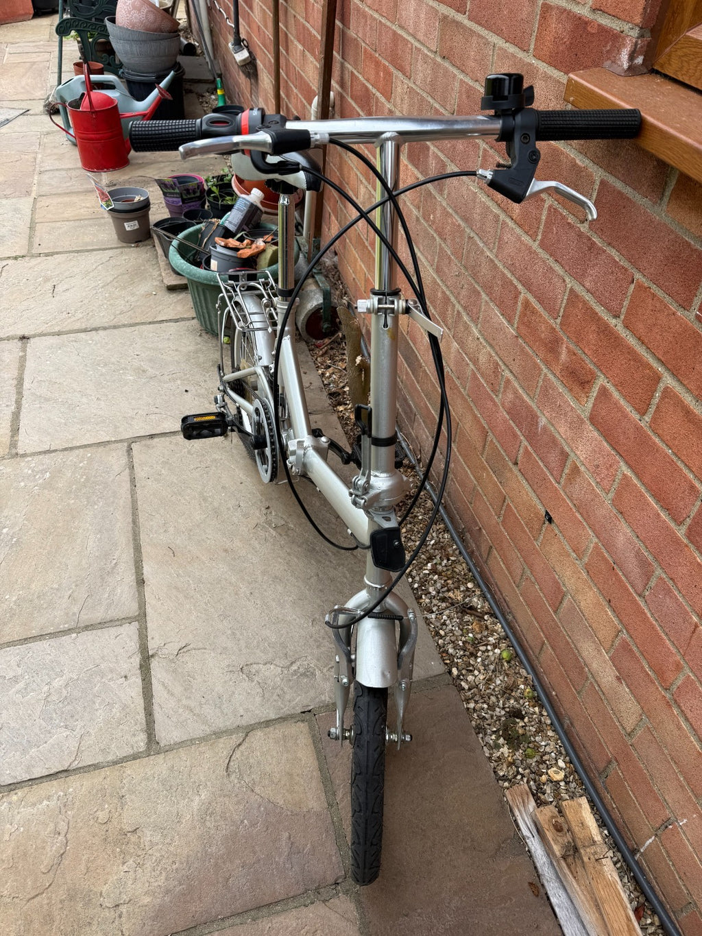 Lightweight Alloy Folding City Bicycle - Silver