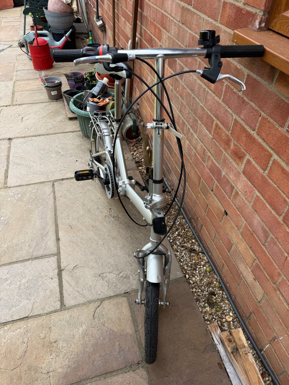 Lightweight Alloy Folding City Bicycle - Silver