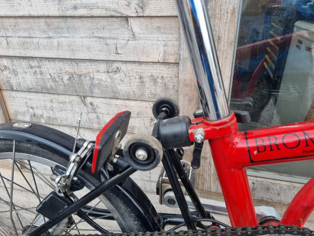 Brompton red, 7 speed