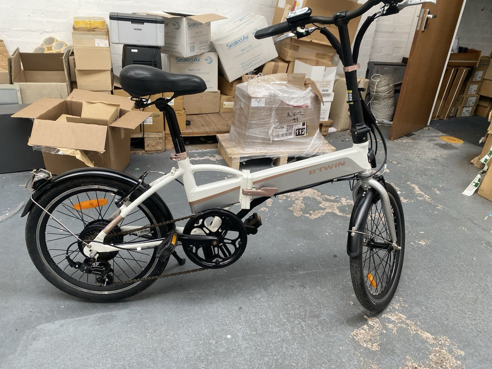 B’twin Folding Bike electric e-bike