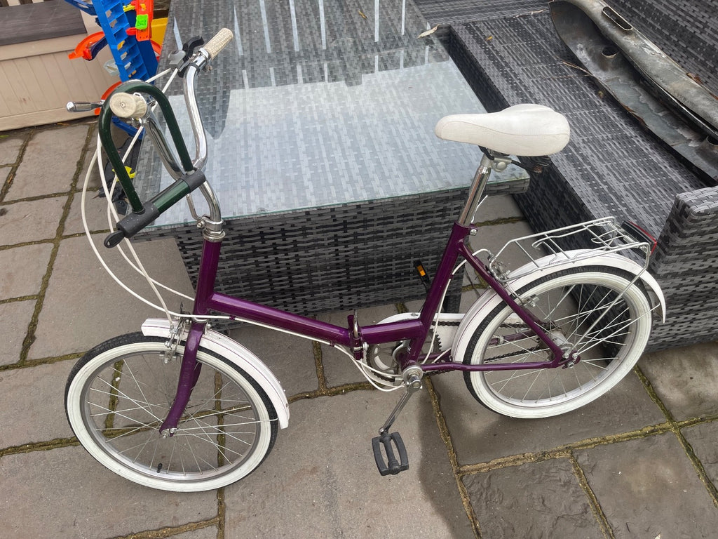 Vintage retro Raleigh Compact folding bike 3 speed Stowaway Shopper fo ...