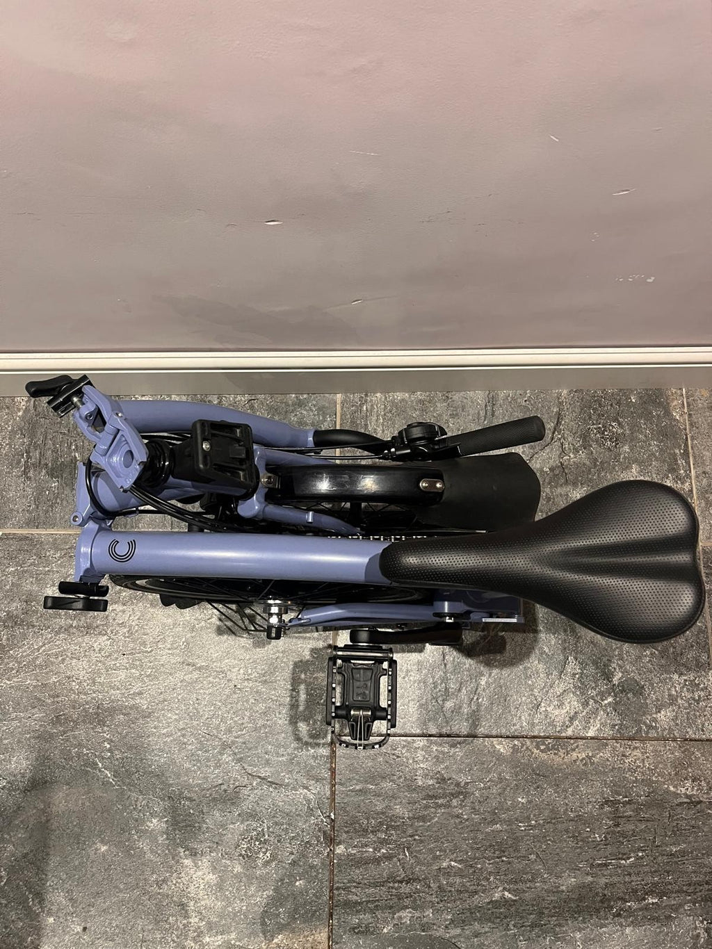 Ocean Blue Brompton C Line 6 Speed 2023 Folding Bike. Serviced, with accessories