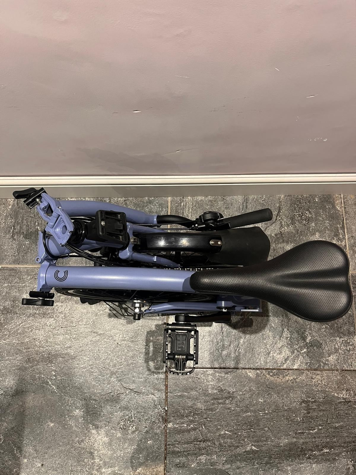 Ocean Blue Brompton C Line 6 Speed 2023 Folding Bike. Serviced, with accessories