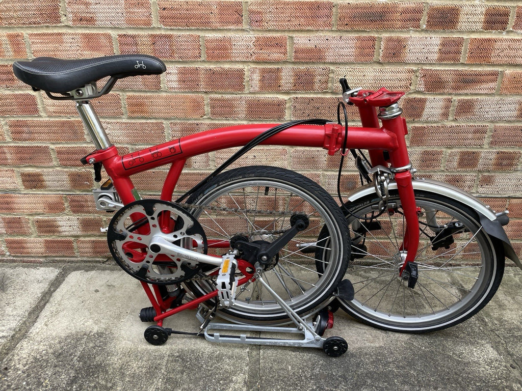 Brompton M6R Folding Bike 6-Speed Red Excellent Condition