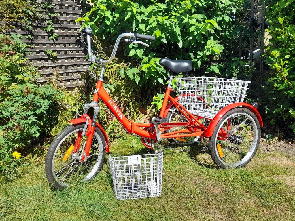 Jorvik 20” Folding Frame Trike Petite adults or children’s cargo Tricycle Red