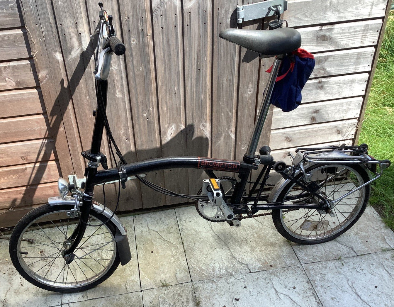 Vintage Original Low Mileage Brompton C Line 5 Gear 1988 T5M and Storage Bag