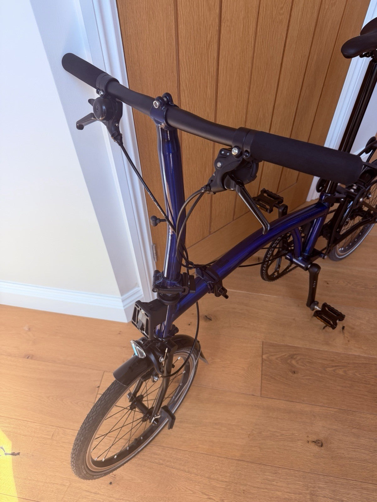 Brompton P Line Roller Frame In Bolt Blue 4 Speed