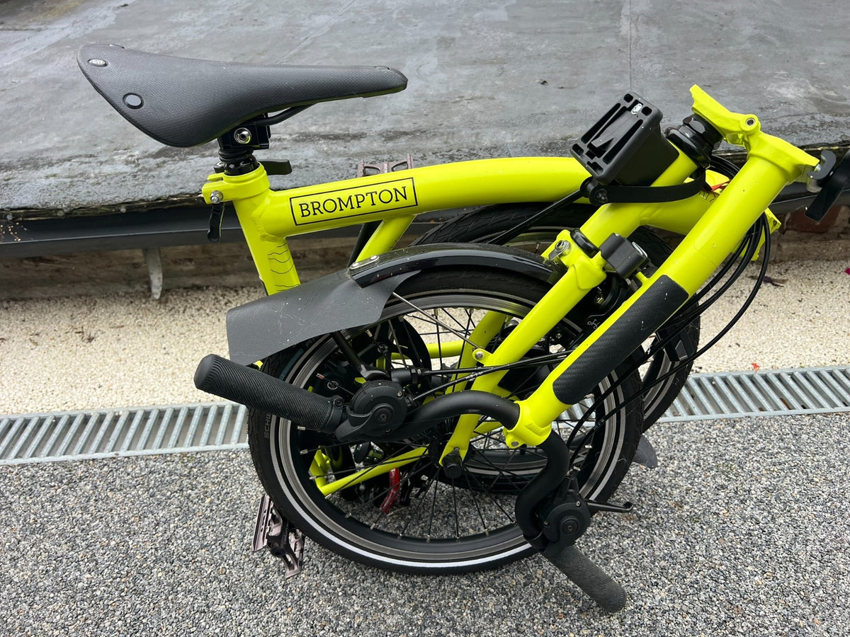 Brompton C Line 6 Speed folding bicycle - Lime green 2023 with extras