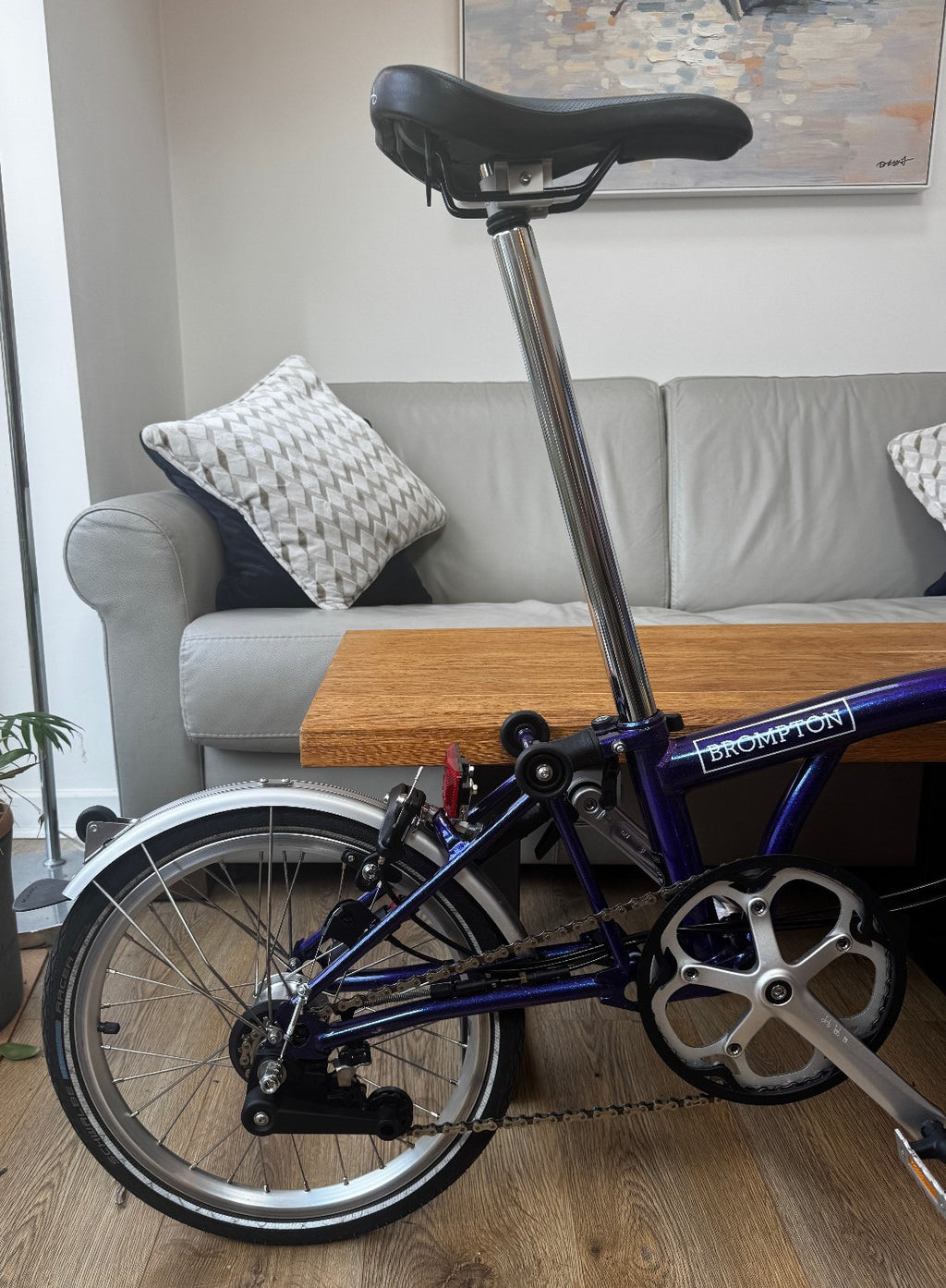 Brompton M6L Folding Bicycle - PURPLE METALLIC - 6 Speed - MINT