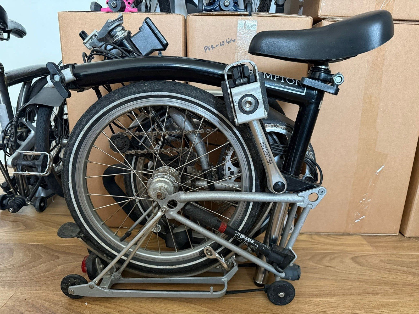 Brompton P6R folding bicycle Black/Silver