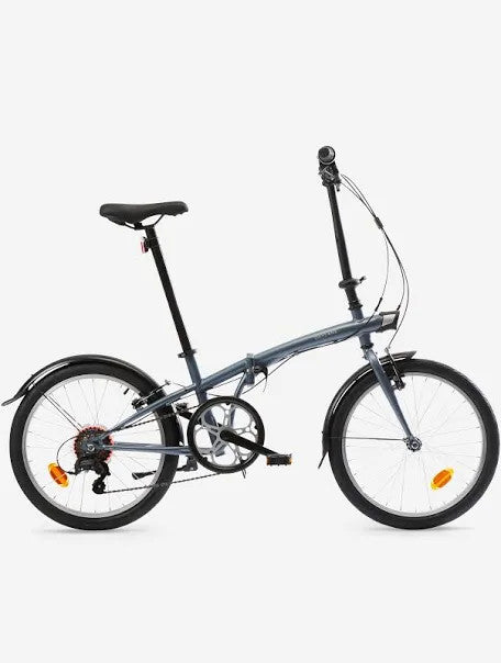 Decathlon BTWIN folding bike, 120. Grey, 6 speed