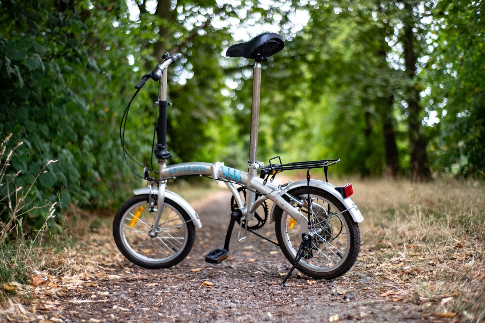 Proteam Folding Bike   6 shimano  gears  16' wheels' bicycle  fold up v-brakes