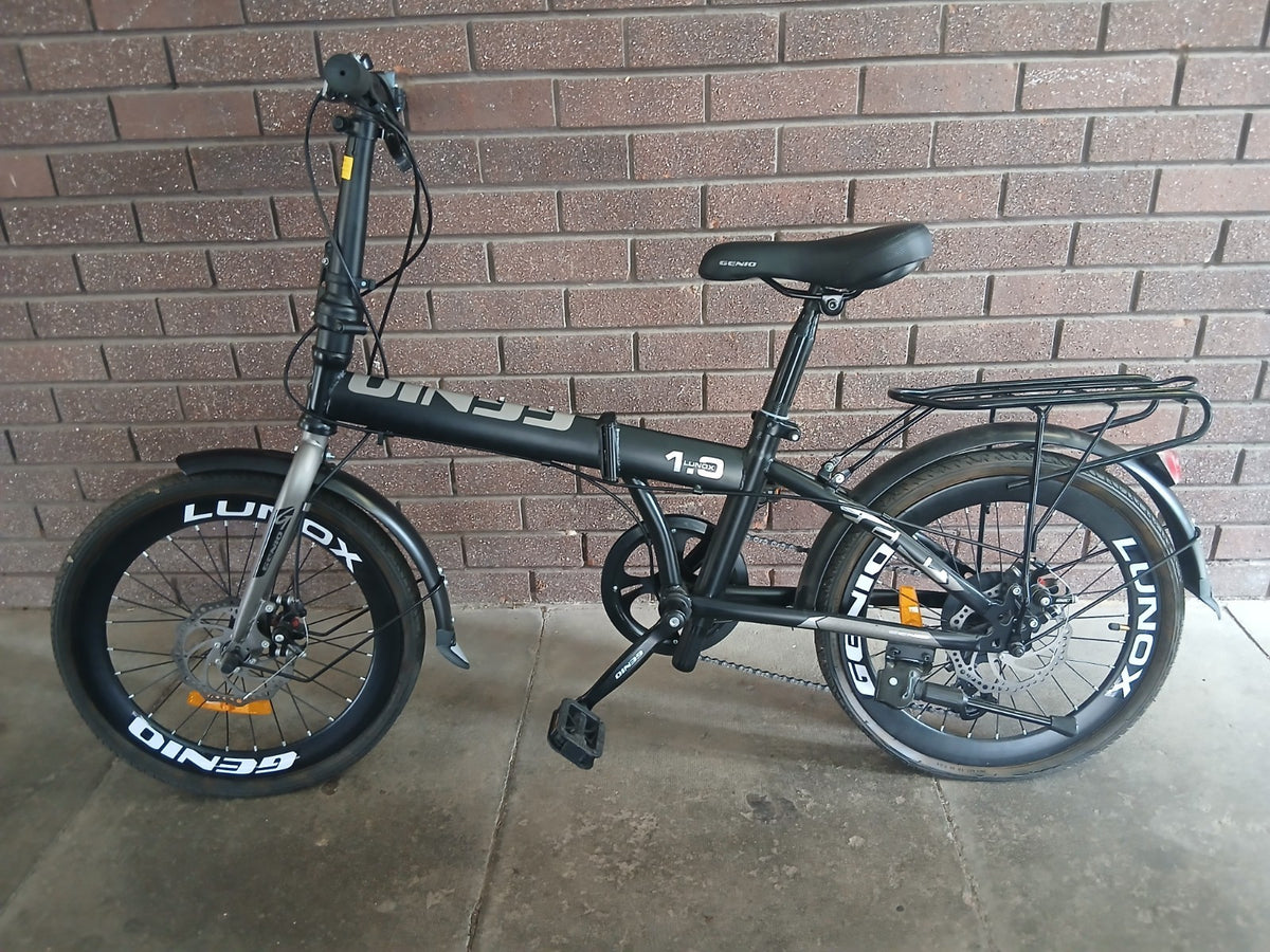 Lunox 20in 7 Speed Folding Bike Mechanical Disc Brakes Rear Rack Mudguards
