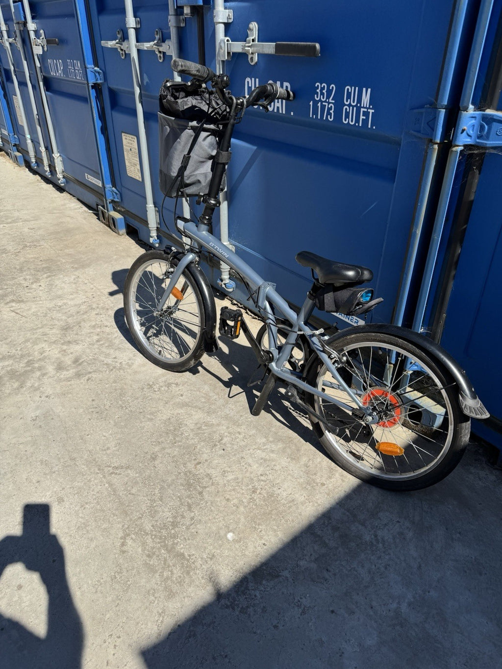 B'Twin Tilt 120 Folding Bike - Grey - in excellent condition