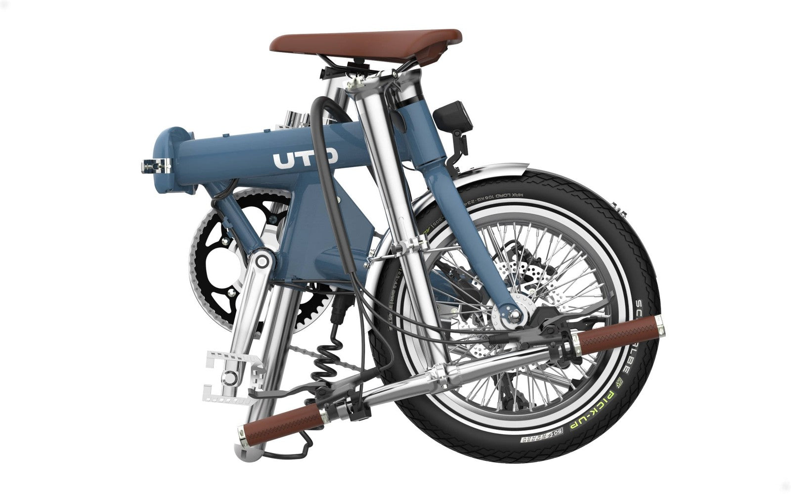 UTO Unisex Morning Vintage OG16 Commute Folding Bike One Size 4 Speed Blue A