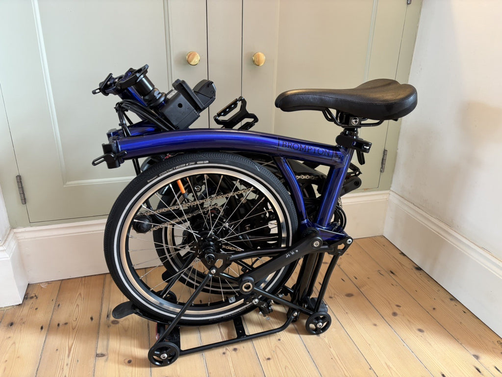 Brompton P Line 4 Speed 2024 M Type bar Folding Bike - Blue Lacquer