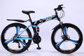 24 Inch Black Blue Foldable Bike, 21 Speed, Front suspension, Disc Brakes  (1-5)