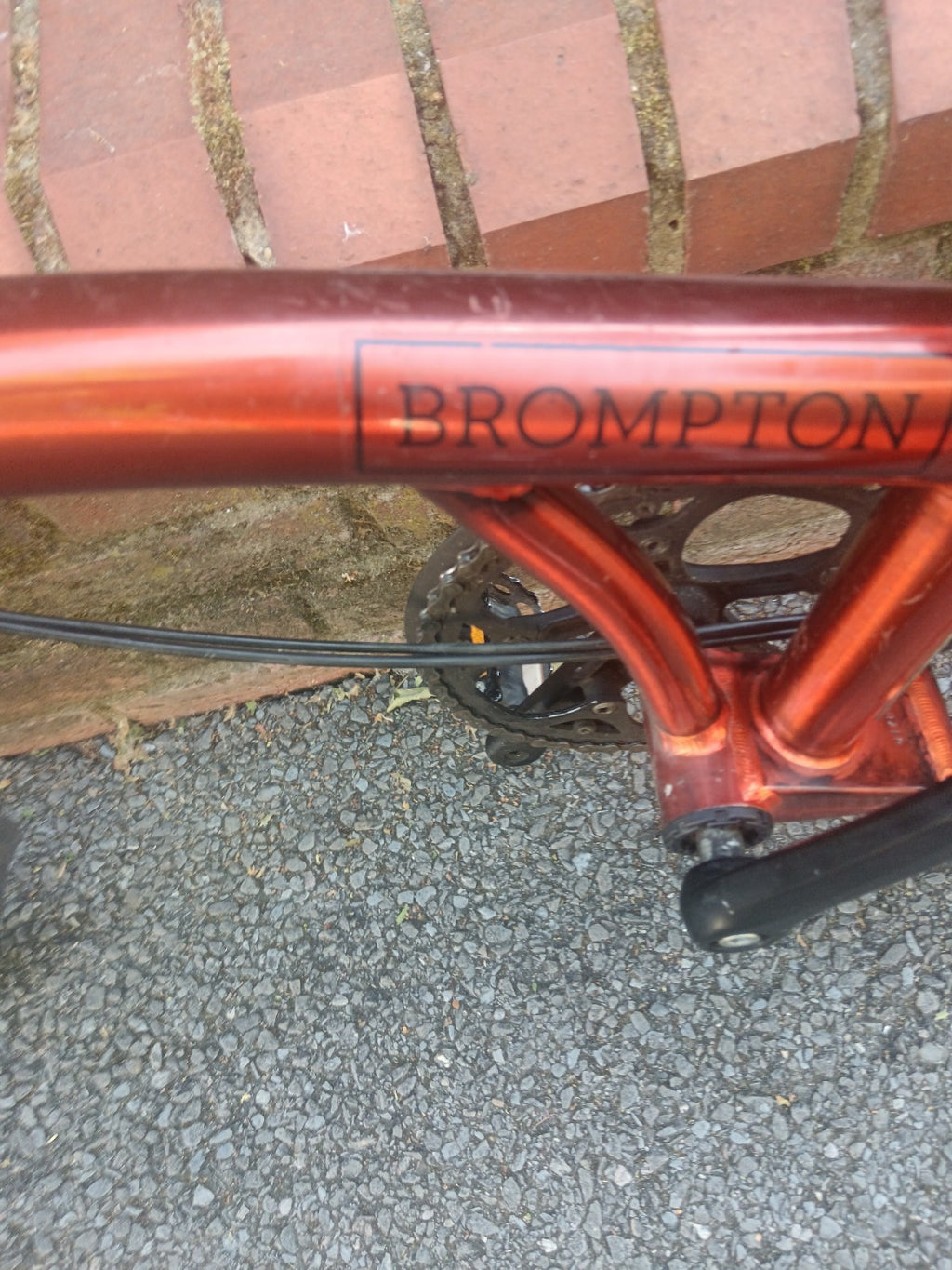 Brompton S2L Folding Bike Flame  lacquer red Black edition.
