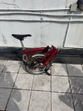 Brompton C Line. Red. Working condition — needs servicing.