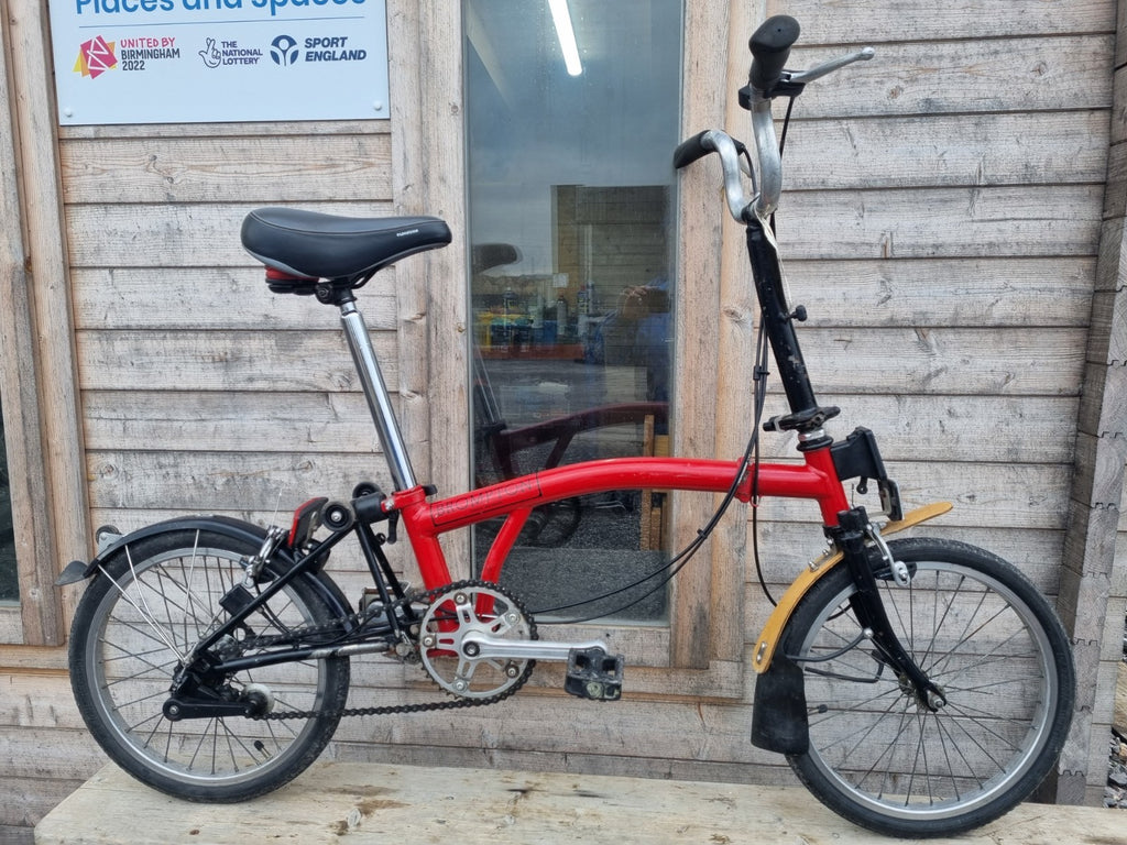 Brompton red, 7 speed