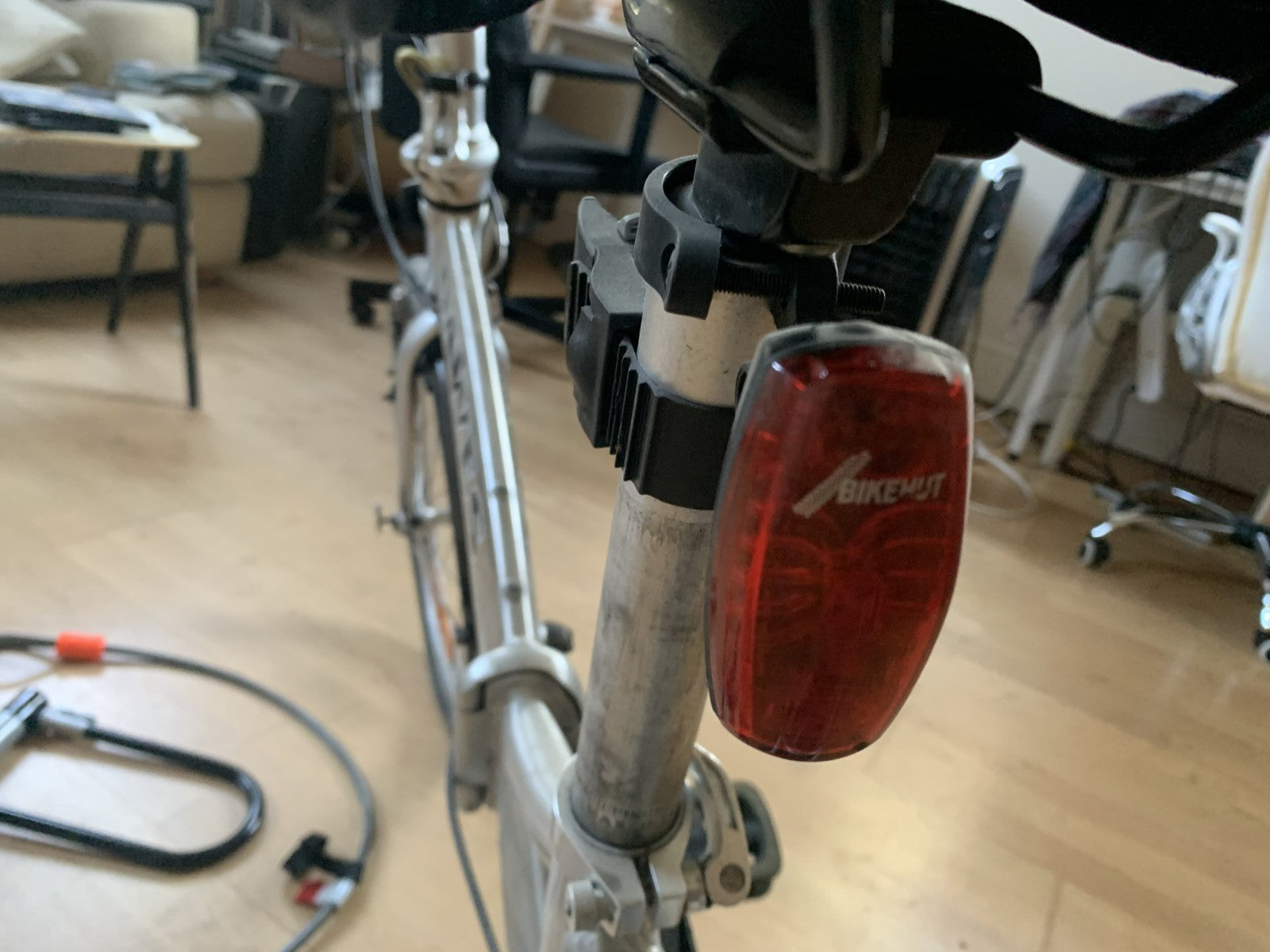 Dawes Kingpin Folding Bike Silver + Kryptonite Lock + Double Loop Cable + Lights