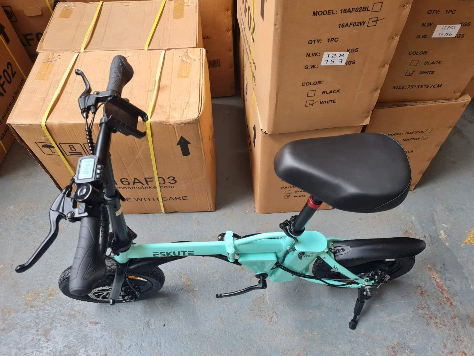 14" Portable Commuter Bike 50km 36V 9A Folding City Bike Full Disc-F200R LG