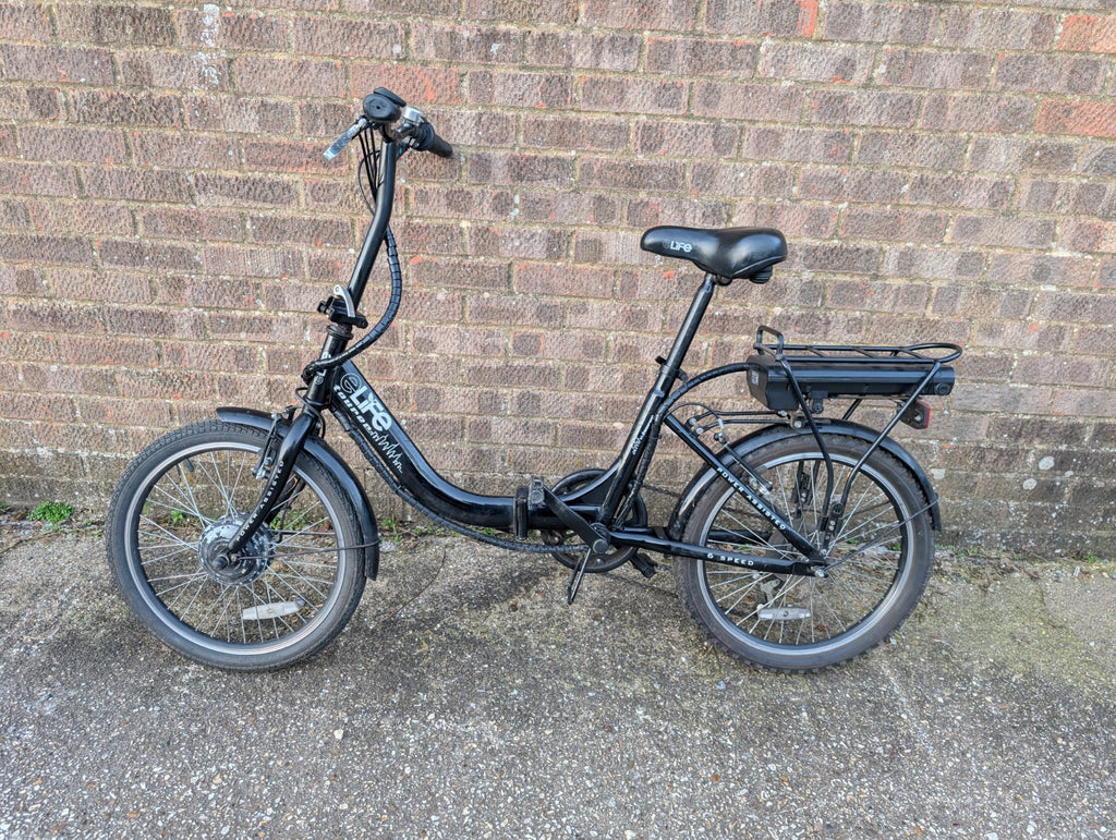 eLife Infusion Power Assisted Folding Bike 24V 200W, 20-inch Wheels, Black