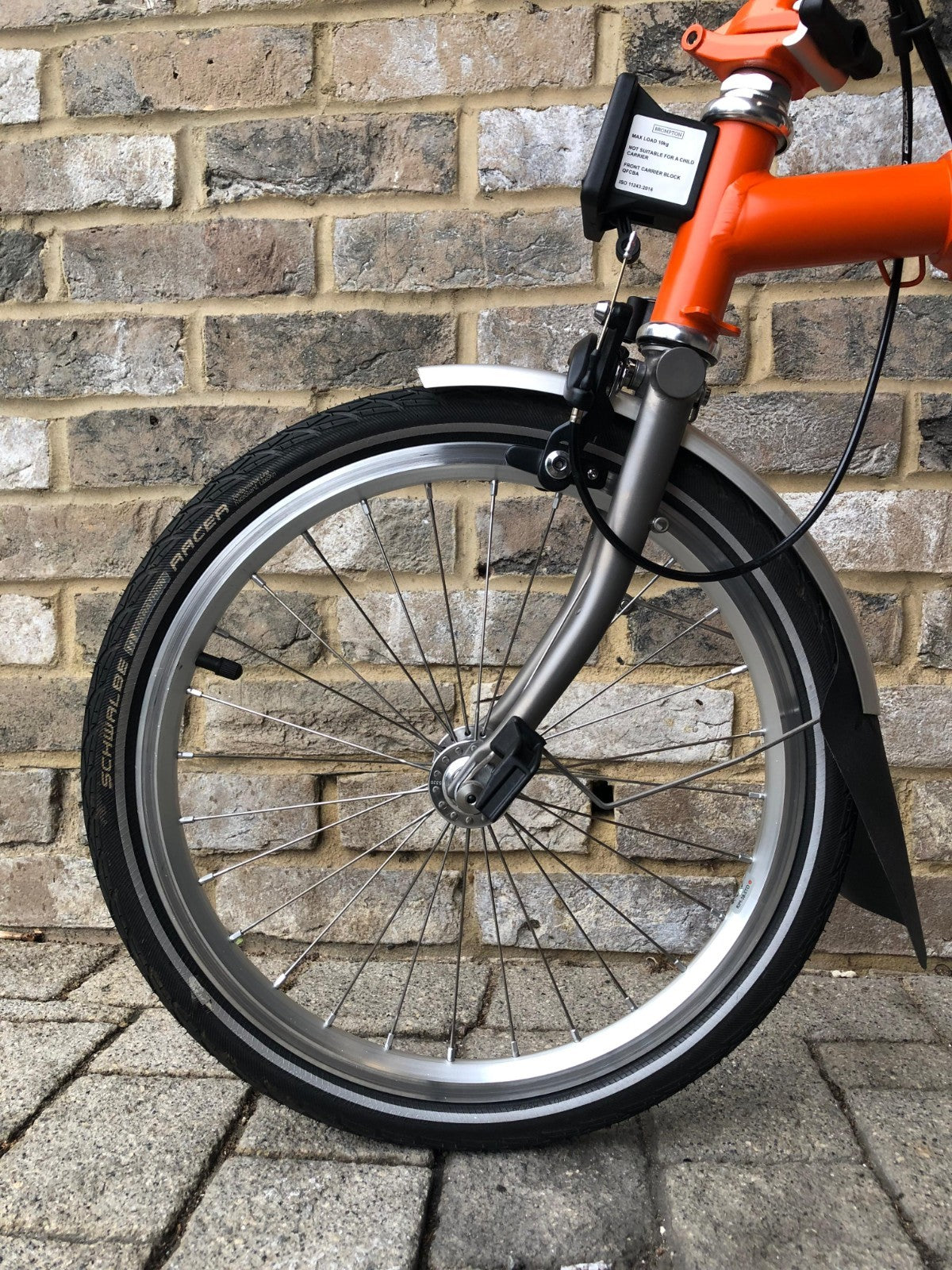 Brompton Signal Orange Superlight Titanium RARE S6L-X with Brooks - WORLD POST