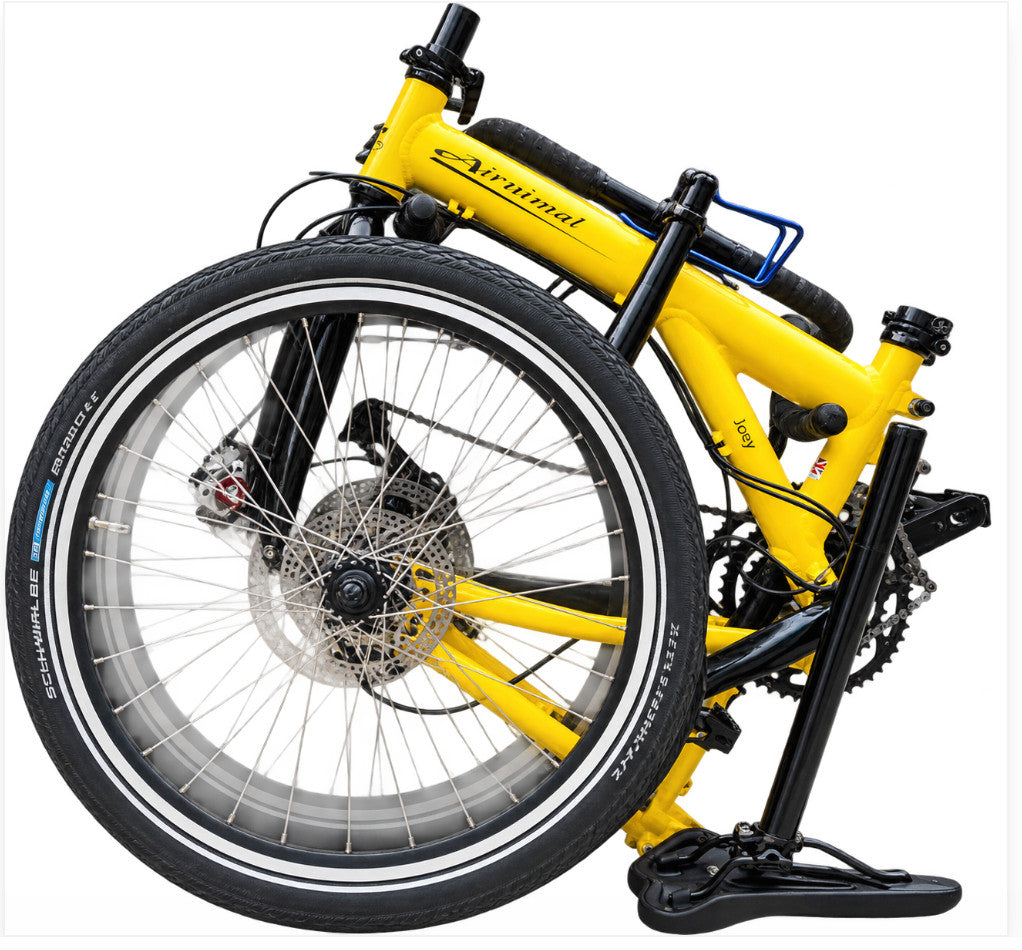 Airnimal Joey Explore Drop - 24” Folding Bike – Custom Yellow