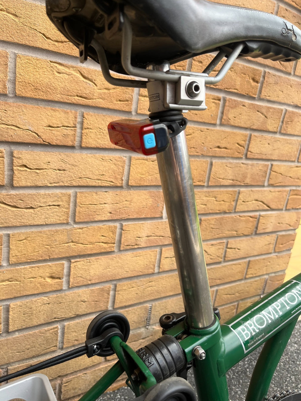 Brompton M3L in Racing Green, newly serviced with rear rack