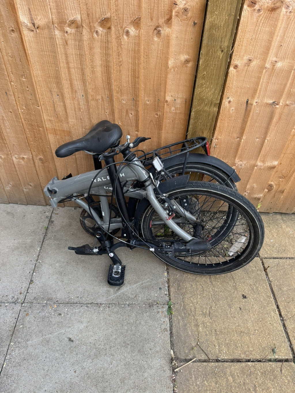 Raleigh Evo Two Folding Bike - Grey – Superb Condition - White decal