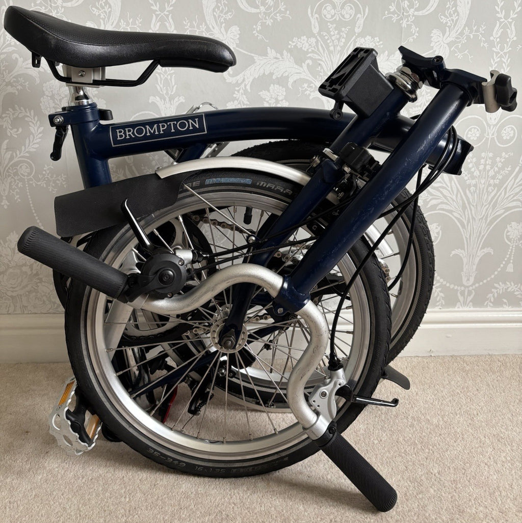 2019 Brompton M3L folding bicycle C Line Equivalent in Tempest Blue - Used