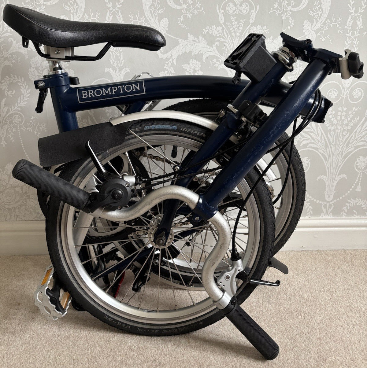 2019 Brompton M3L folding bicycle C Line Equivalent in Tempest Blue - Used