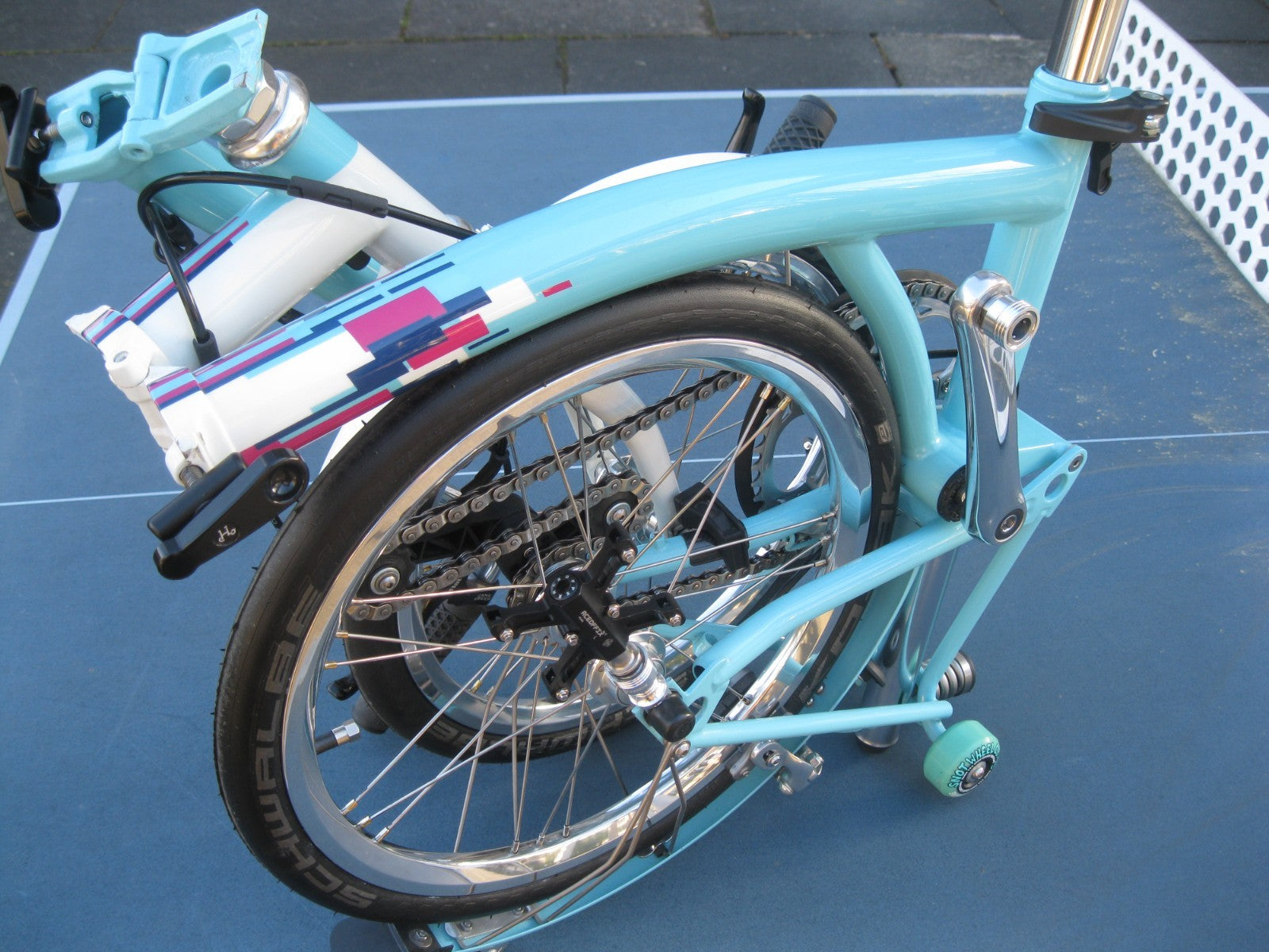 Custom Brompton Folding bike - homage to 1989 Cal look VW Karmann Ghia