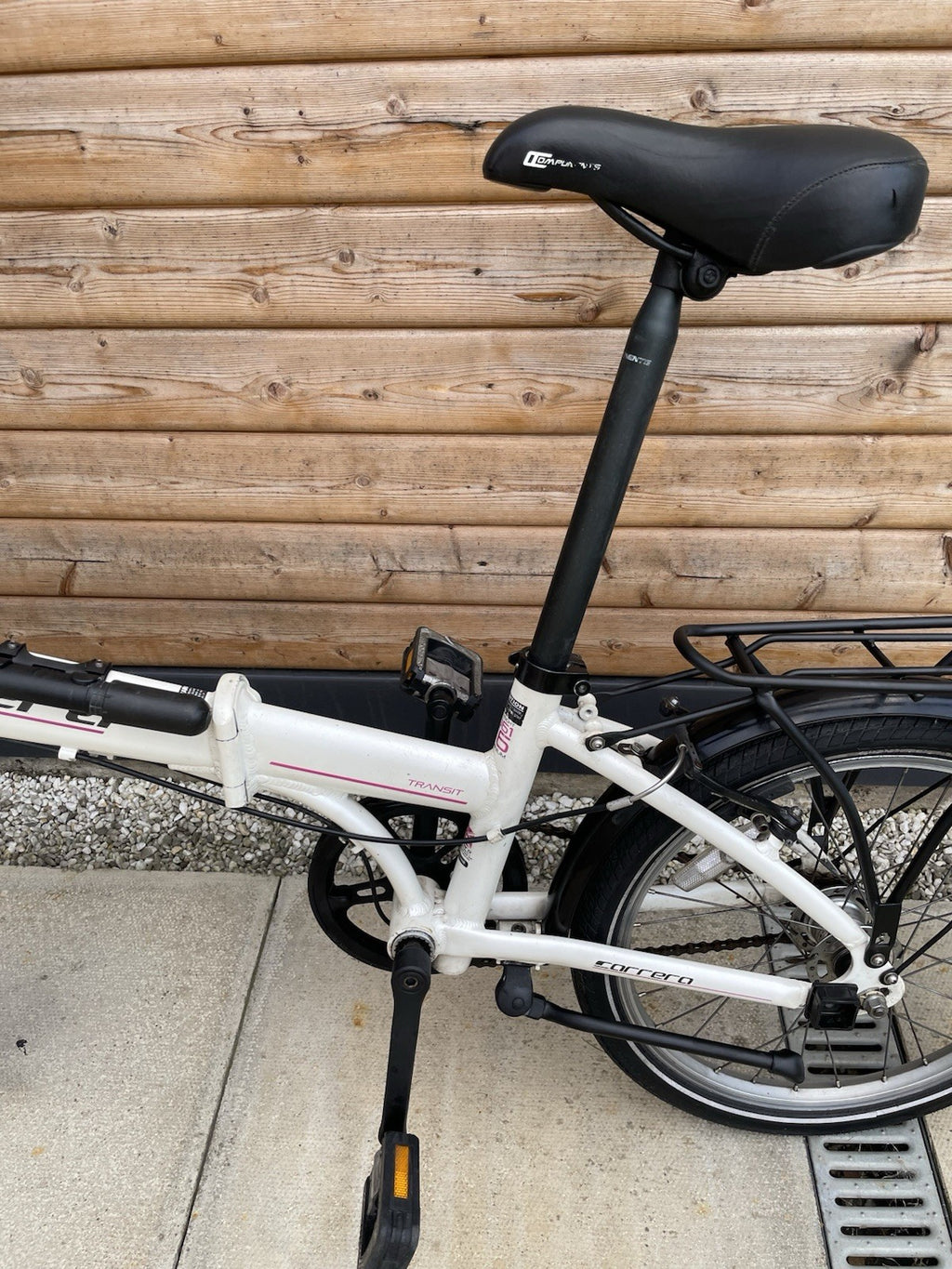 Carrera Transit 20in Folding Bike 3-Speed Hub Gears Rear Rack Mudguards