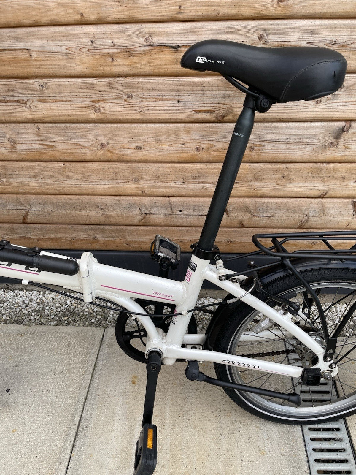 Carrera Transit 20in Folding Bike 3-Speed Hub Gears Rear Rack Mudguards