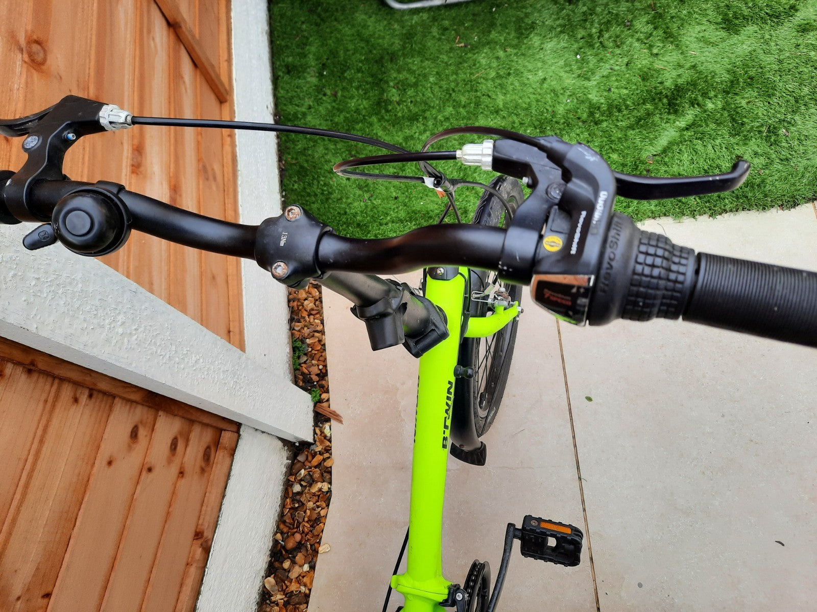 BTWIN Tilt 500 Neon Yellow 7 Speed Decathlon Folding Bike Great Condition Ch65