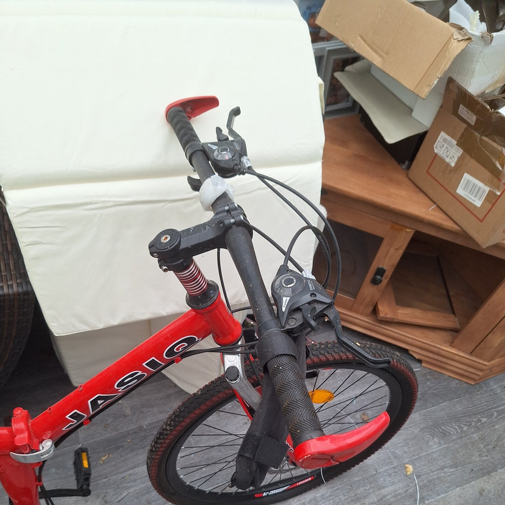 Jasiq Ebykka Foldable Pedal Bicycle  Carbon Steel Frame 21 Gear Red Black