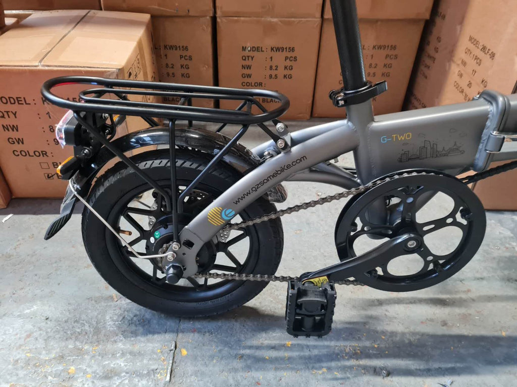 14" All-Terrain Folding bike, 36V 7.8Ah Battery, 25KM/h, Full Disc-U14R Grey