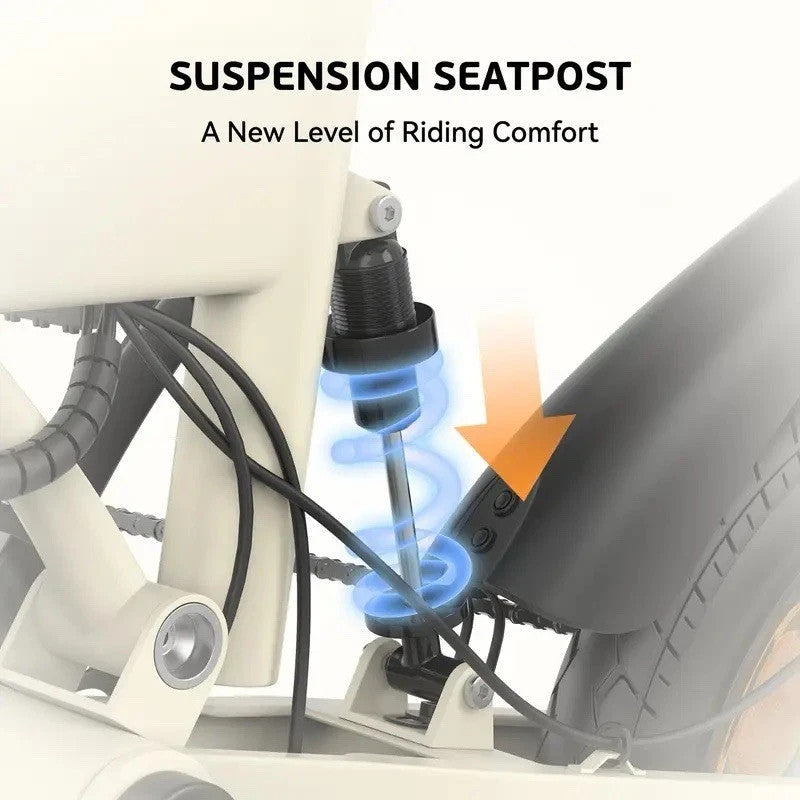 14" Portable Commuter Bike 50km range 36V 7.8A Folding City Bike Full Disc-F200R