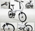 White Folding Bicycle 20 inch Wheel Compact Adult Foldable City Commuter BikeNEW
