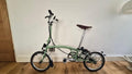 brompton bicycle. Sage green. M6L.