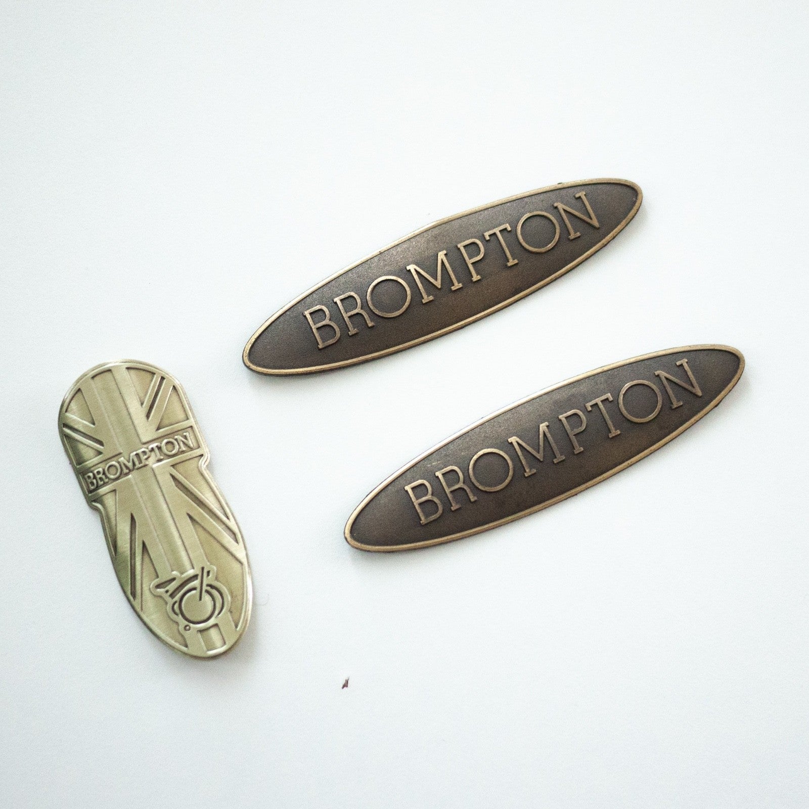 Brompton Folding Bike Metal Head Stem Main Frame Badge Adhesive Free Postage
