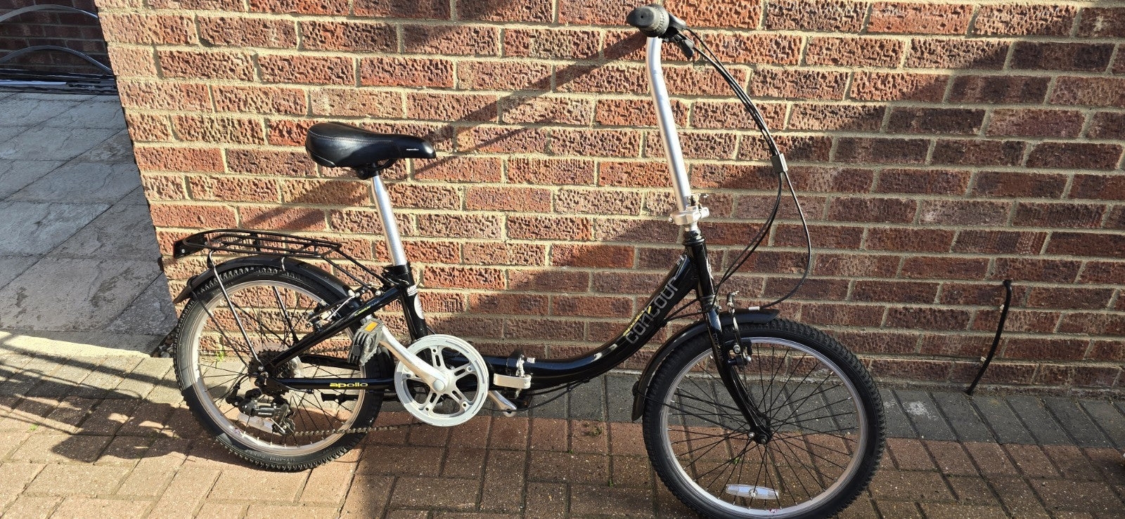 Apollo Contour Unisex Folding Bike 7 Speed, Black, 20" Wheels,