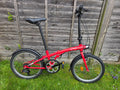 Btwin pre-owned folding bike, red, in very good conditions + bonus (sturdy bag)