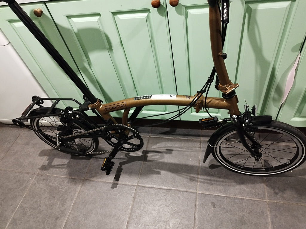 Brompton Folding Bike P Line M-type with Roller Frame 12 Speed Bronze Sky NEW