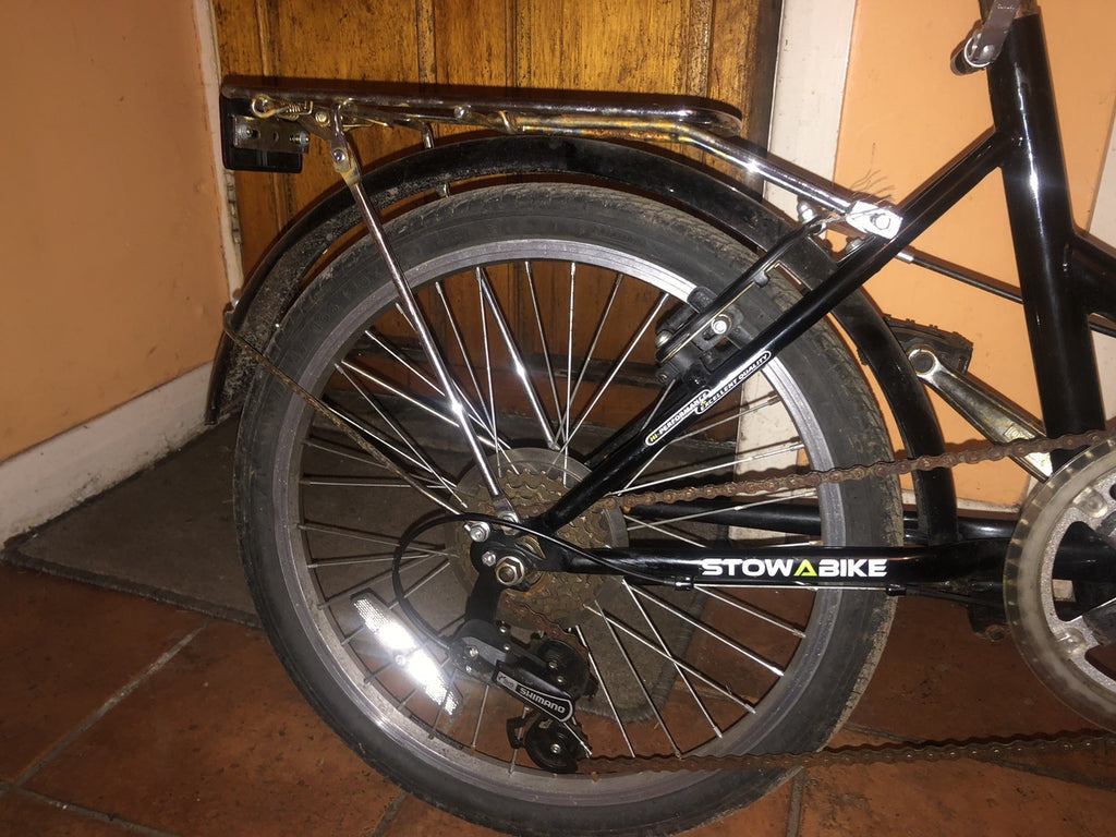 Stowabike Pro Folding City Bike Shopping Compact Bus Train 6 speed Shimano gear