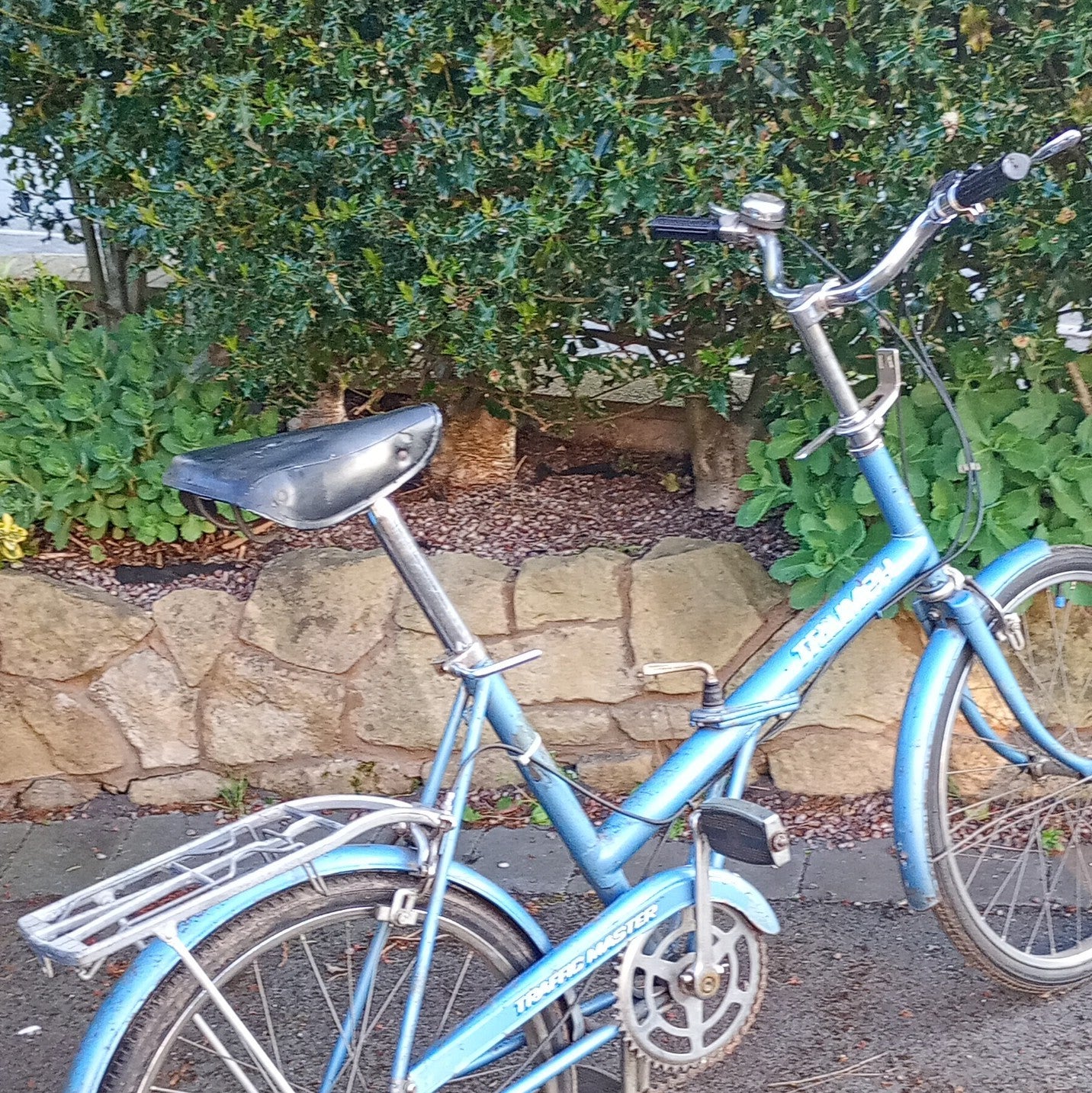 Raleigh Triumph Traffic Master Folding Bike 20in Blue 3 Speed Hub Mudguards Rack